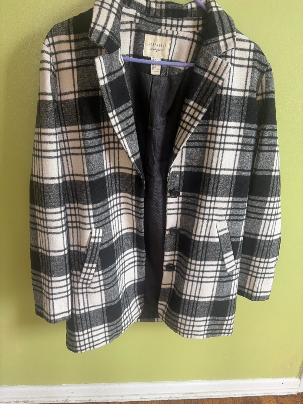 VTG Forever 21 plaid coat